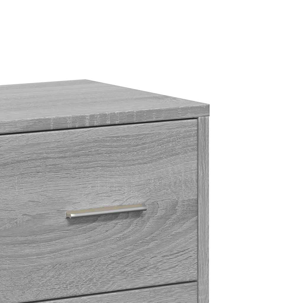 Dressoirs 2 st 60x31x84 cm bewerkt hout grijs sonoma eikenkleur – afbeelding 9