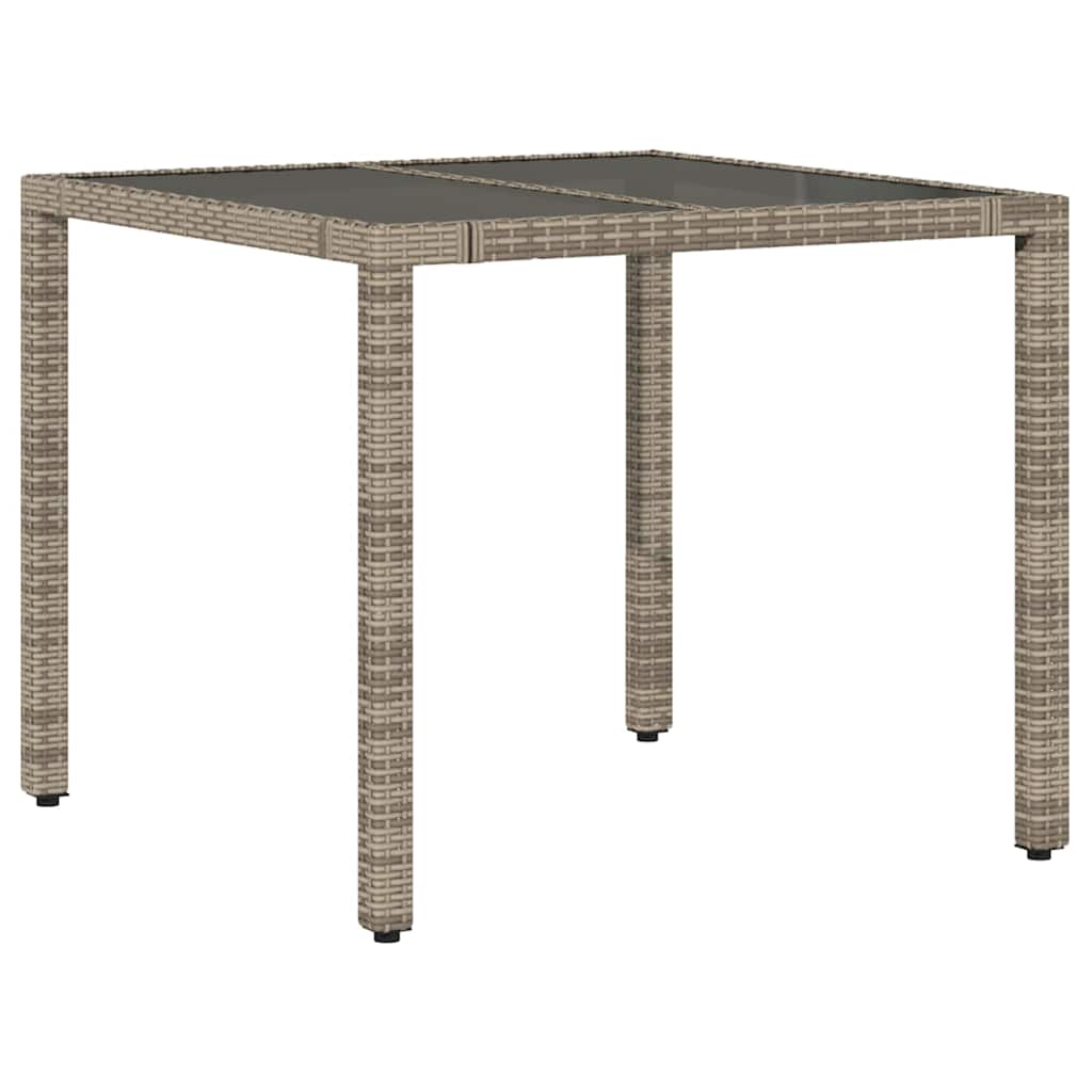 3-delige Bistroset met kussens poly rattan grijs – afbeelding 4