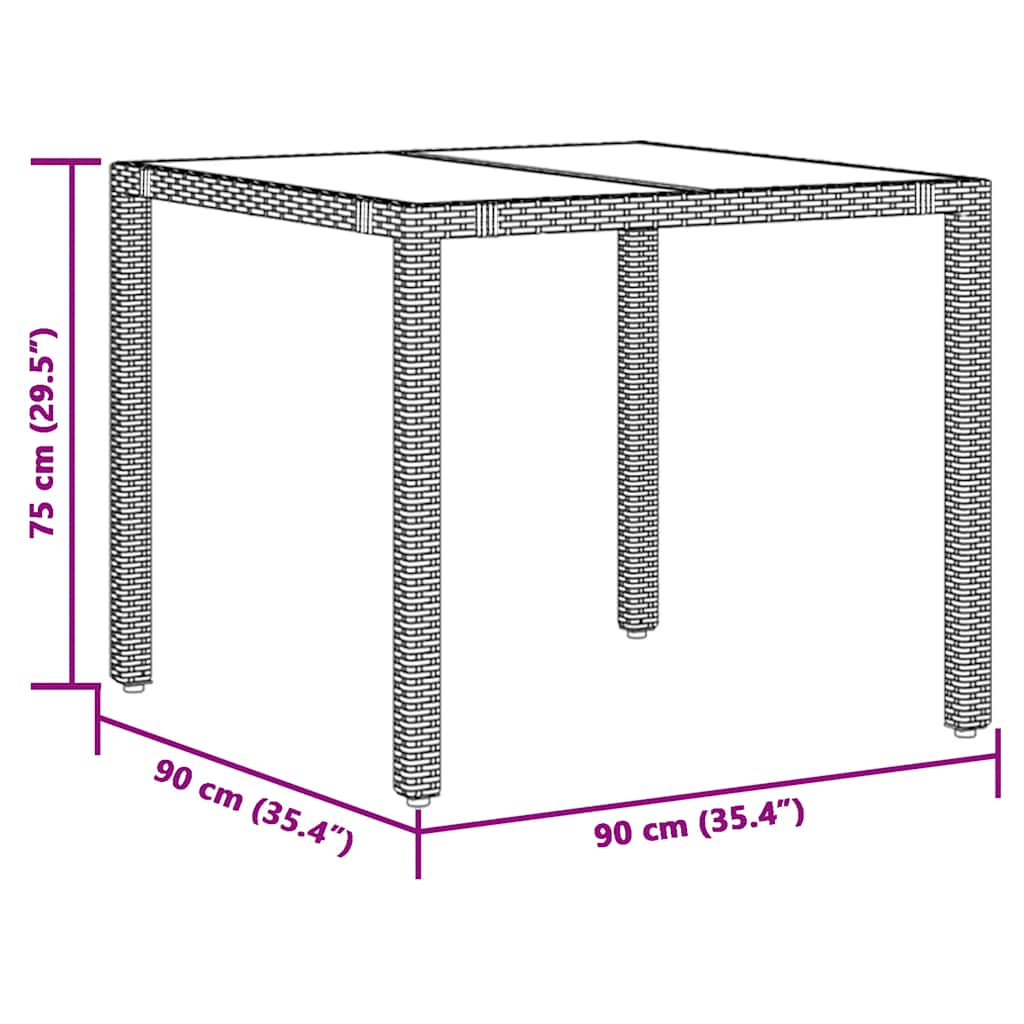 3-delige Bistroset met kussens poly rattan grijs – afbeelding 9