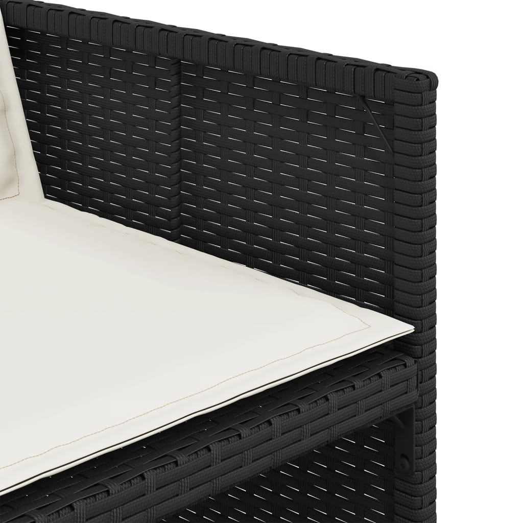 9-delige Tuinset poly rattan zwart – afbeelding 8