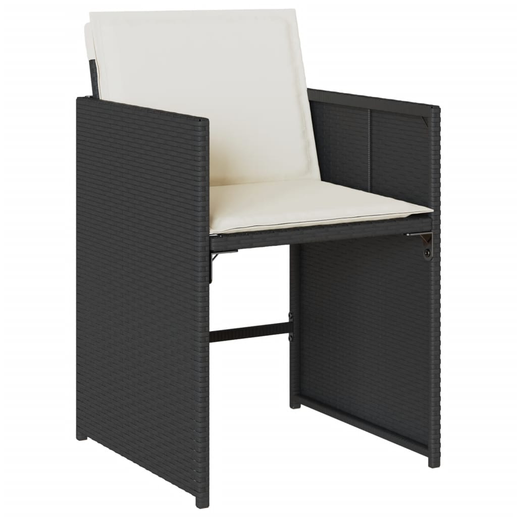 9-delige Tuinset poly rattan zwart – afbeelding 5