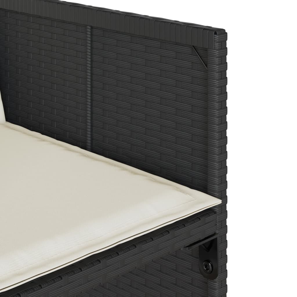 9-delige Tuinset poly rattan zwart – afbeelding 8