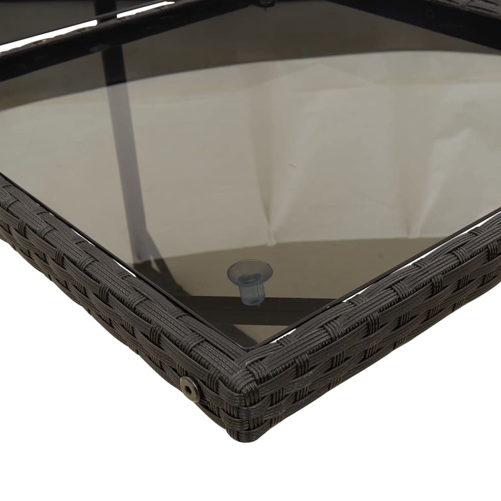 9-delige Tuinset poly rattan zwart – afbeelding 6