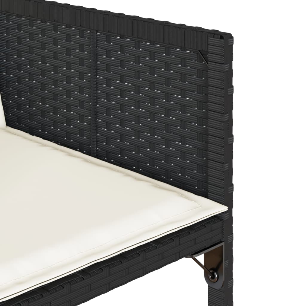 9-delige Tuinset poly rattan zwart – afbeelding 7