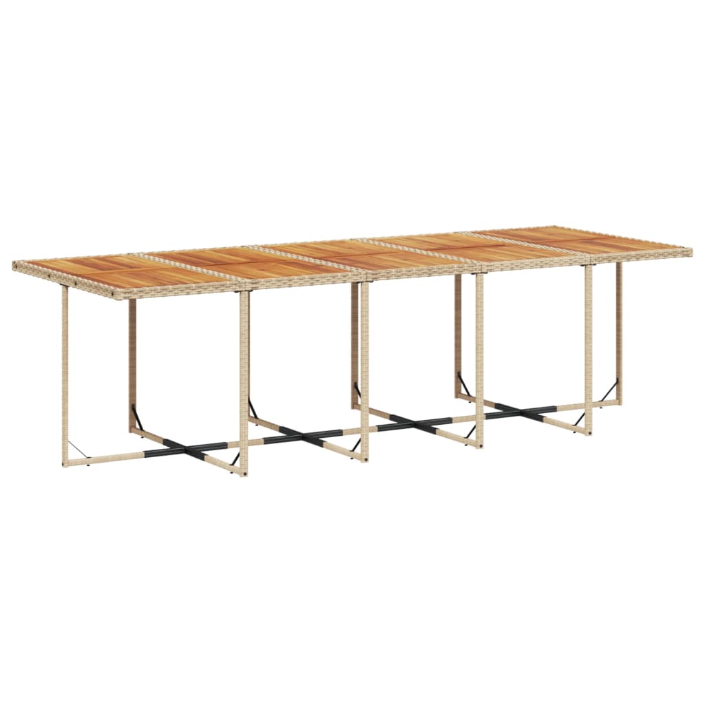 11-delige Tuinset met kussens poly rattan beige – afbeelding 4