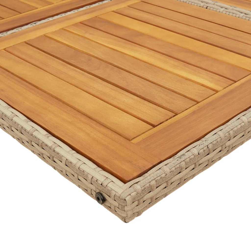 11-delige Tuinset met kussens poly rattan beige – afbeelding 7