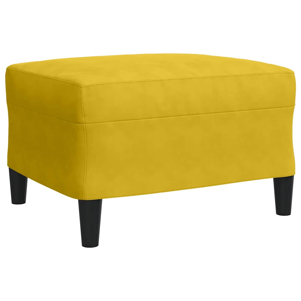 4-delige Loungeset met kussens en bolsters fluweel geel – afbeelding 7