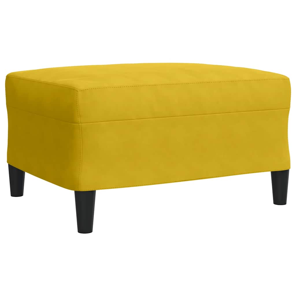 4-delige Loungeset met kussens en bolsters fluweel geel – afbeelding 7