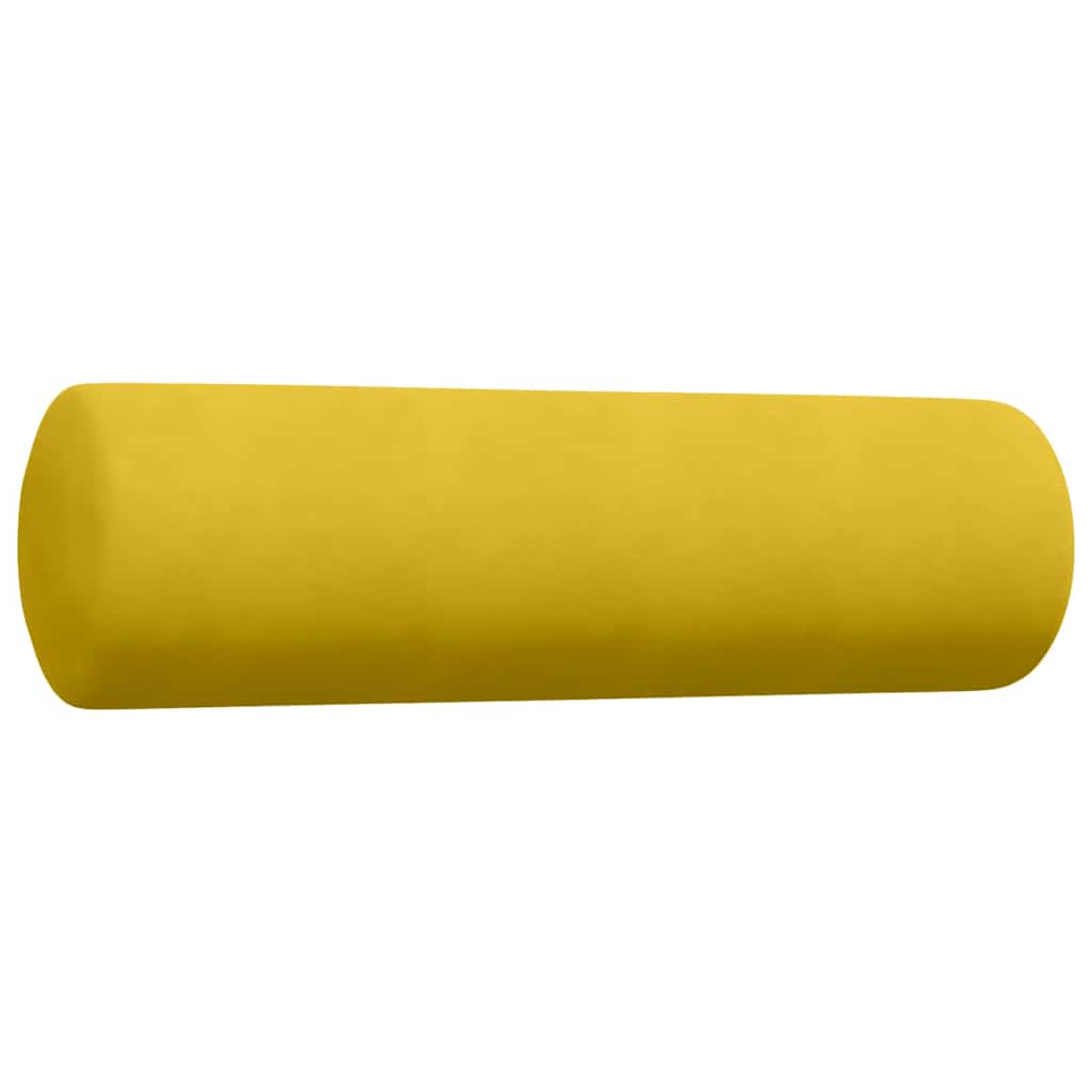 4-delige Loungeset met kussens en bolsters fluweel geel – afbeelding 8