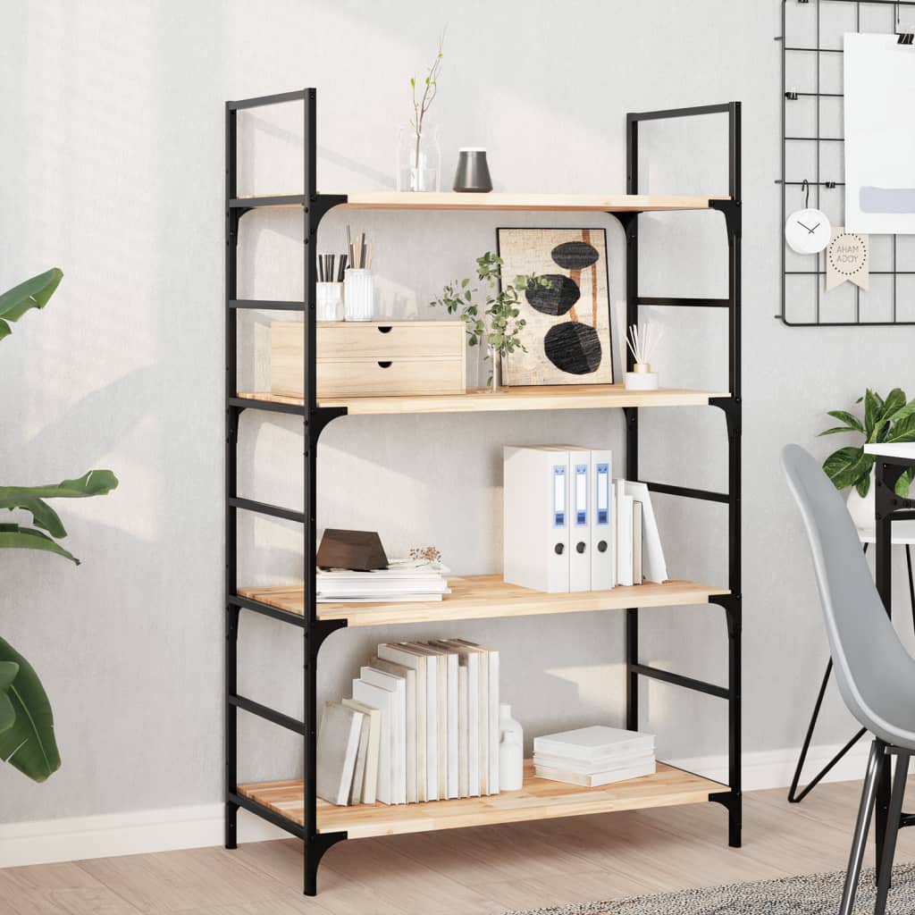 Wandschappen 2 st zwevend 100x40x2 cm onbehandeld acaciahout