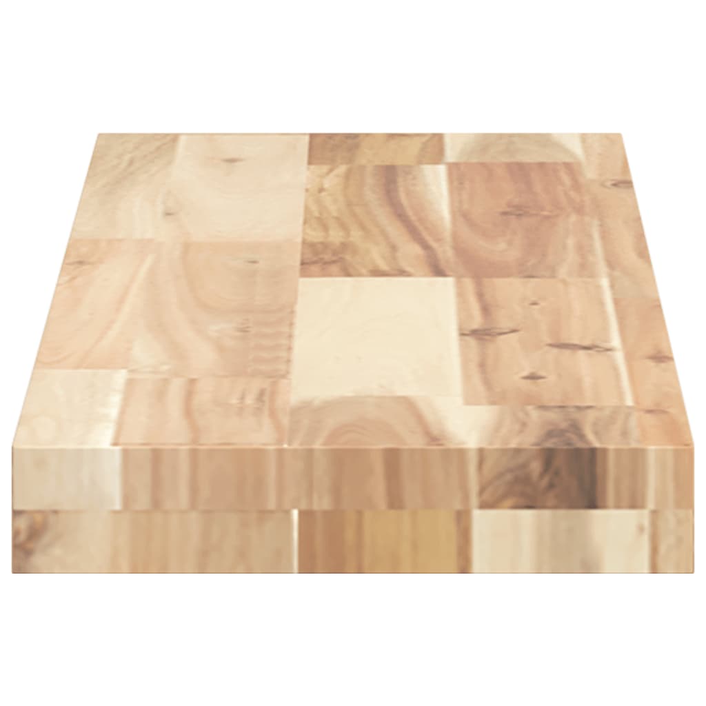 Wandschappen 3 st zwevend 80x20x4 cm onbehandeld acaciahout – afbeelding 5