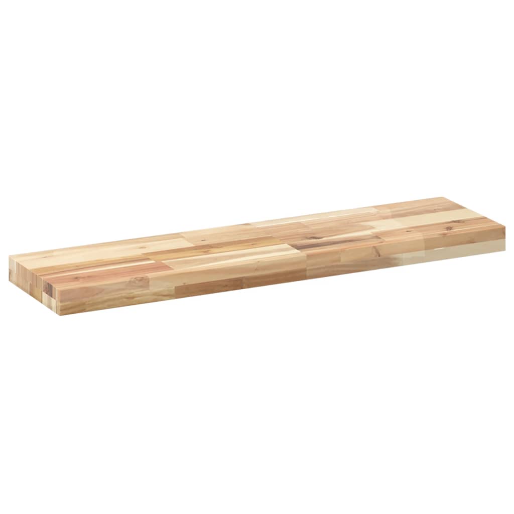 Wandschappen 3 st zwevend 80x20x4 cm onbehandeld acaciahout – afbeelding 6
