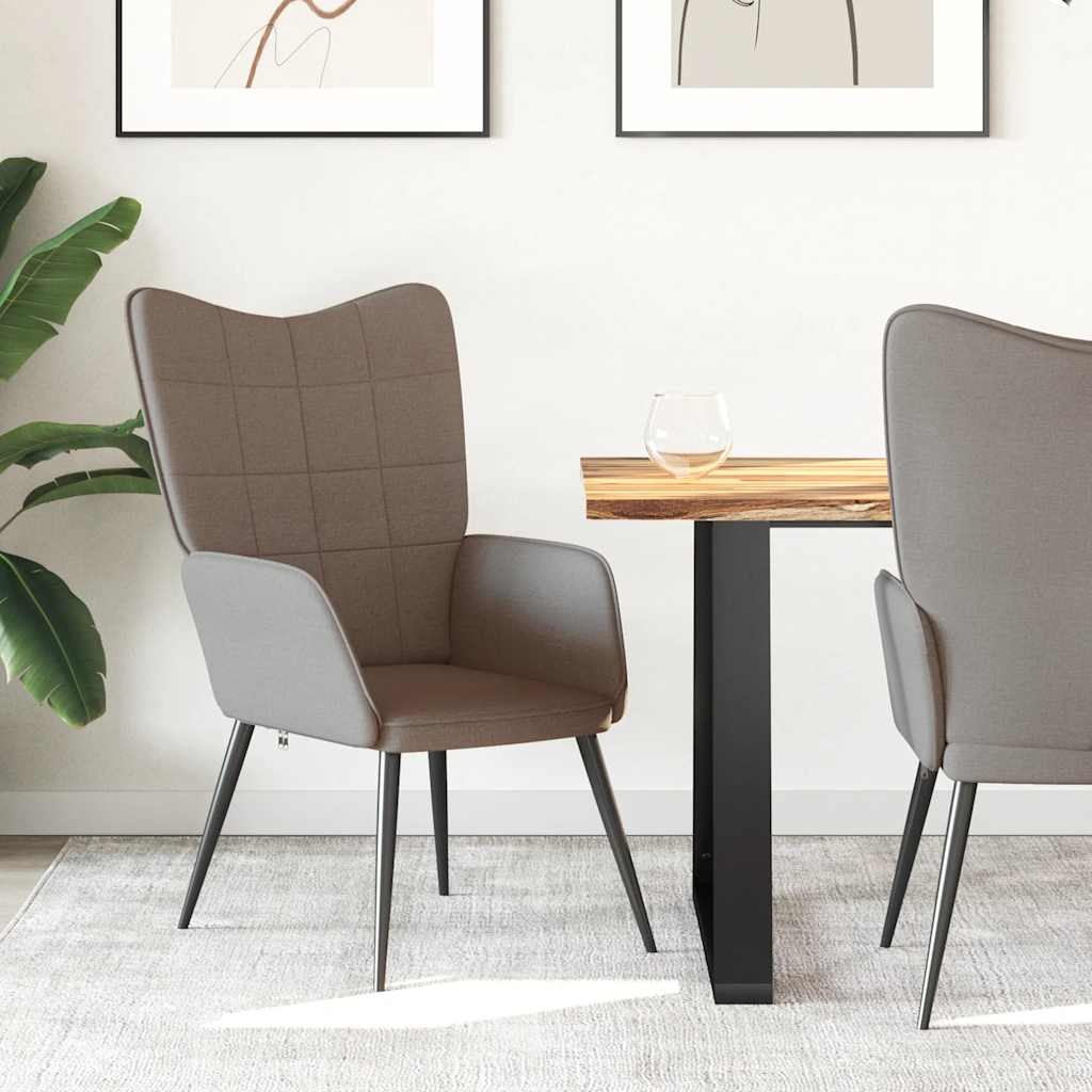 Relaxstoel stof taupe