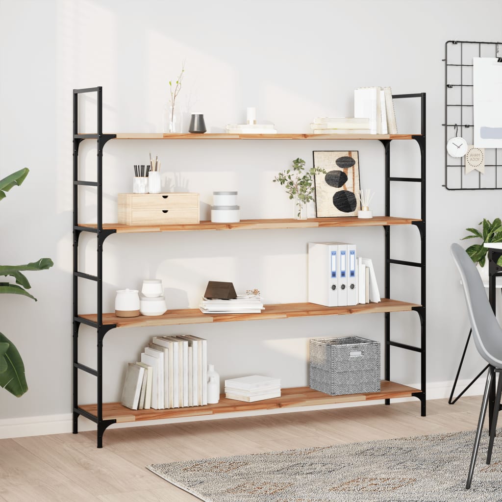 Wandschappen 3 st zwevend olieafwerking 160x30x2 cm acaciahout