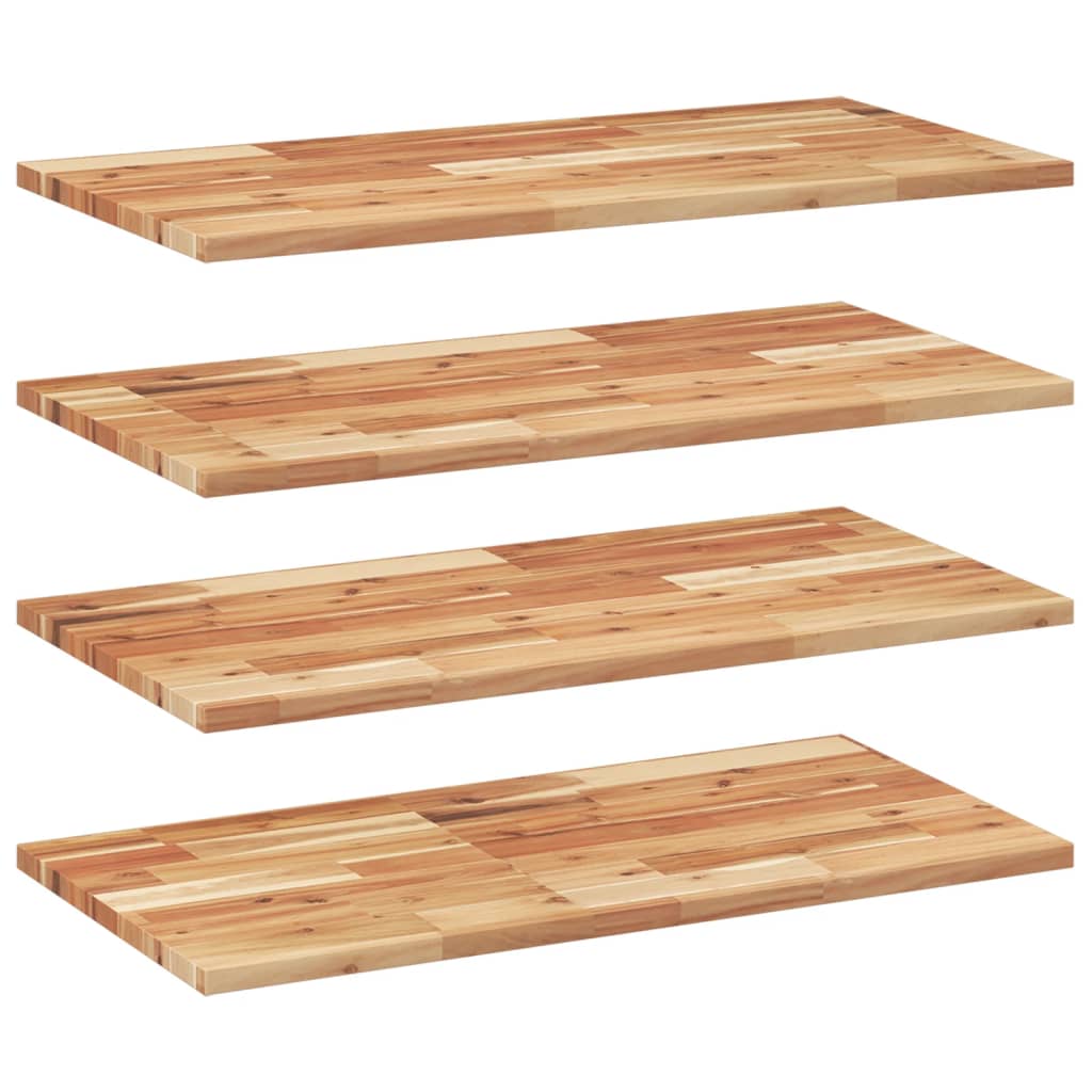 Wandschappen 4 st zwevend olieafwerking 60x40x2 cm acaciahout – afbeelding 2