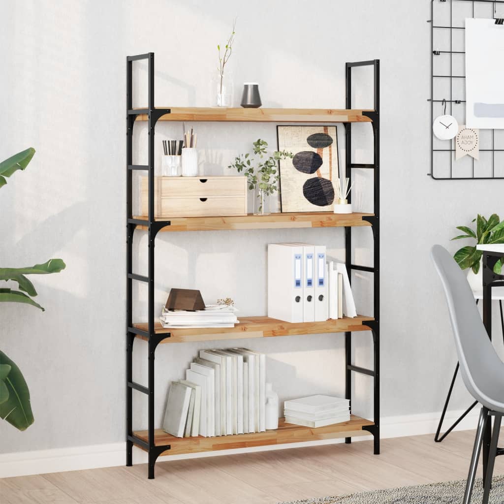 Wandschappen 4 st zwevend olieafwerking 80x20x4 cm acaciahout