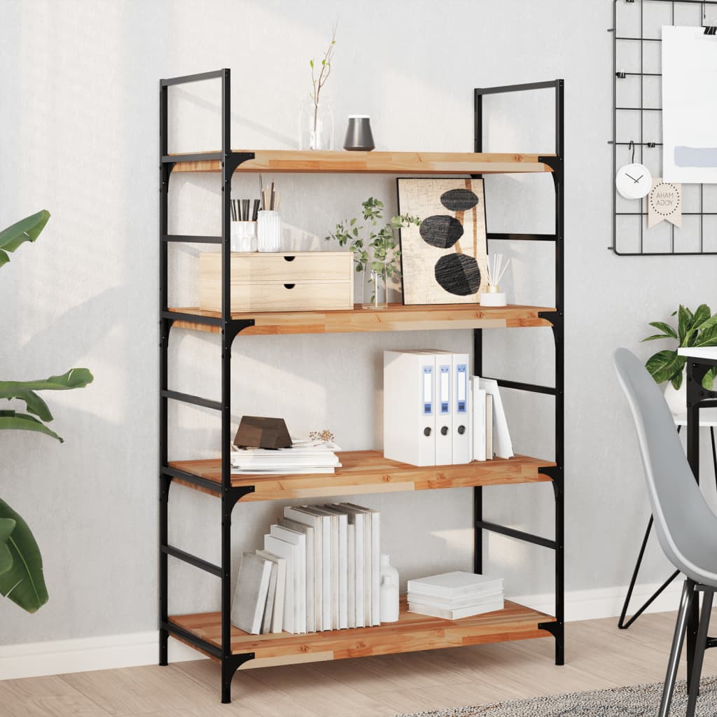 Wandschappen 4 st zwevend olieafwerking 60x40x4 cm acaciahout – afbeelding 1