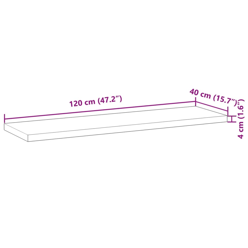 Wandschap zwevend olieafwerking 120x40x4 cm massief acaciahout – afbeelding 8