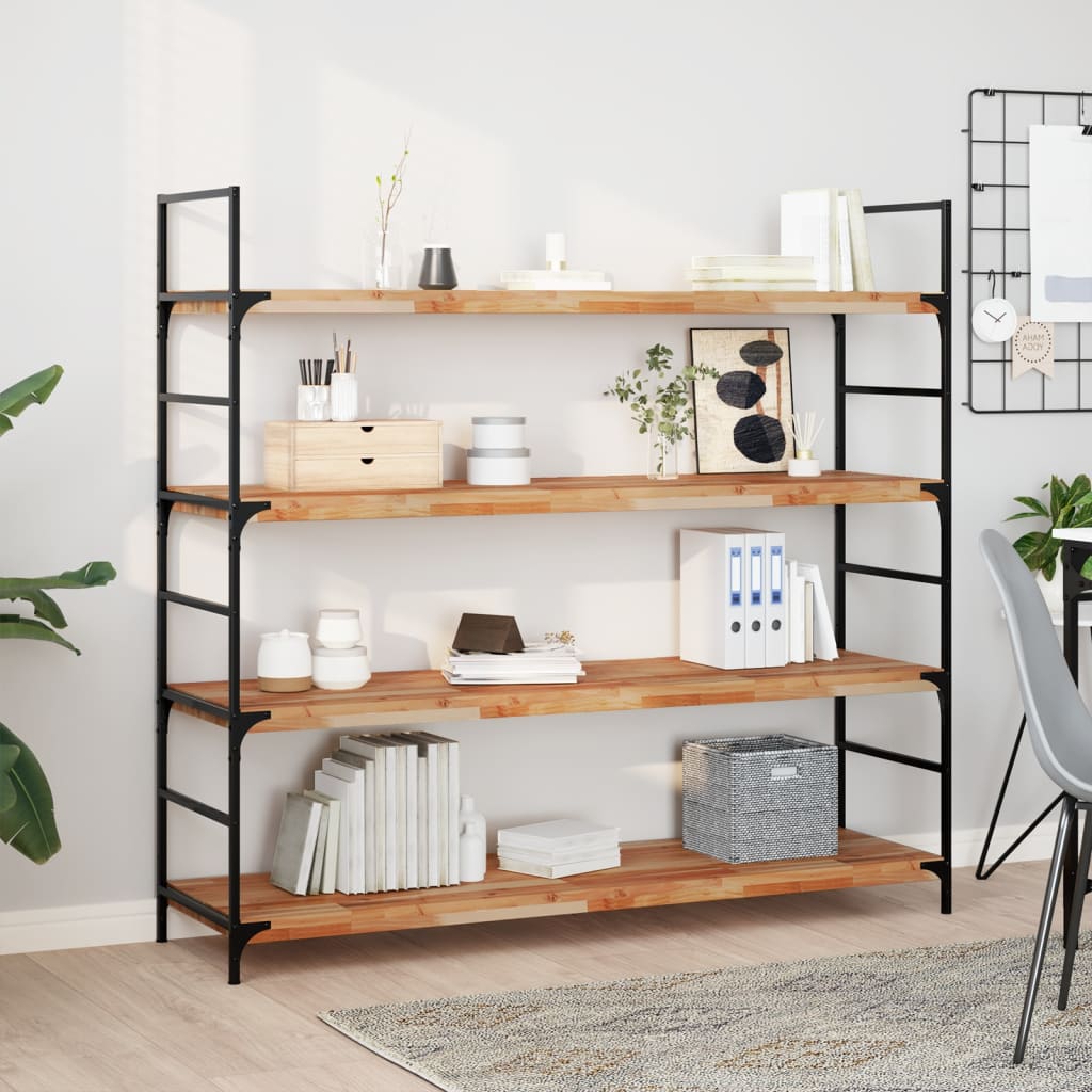 Wandschappen 2 st zwevend olieafwerking 160x40x4 cm acaciahout