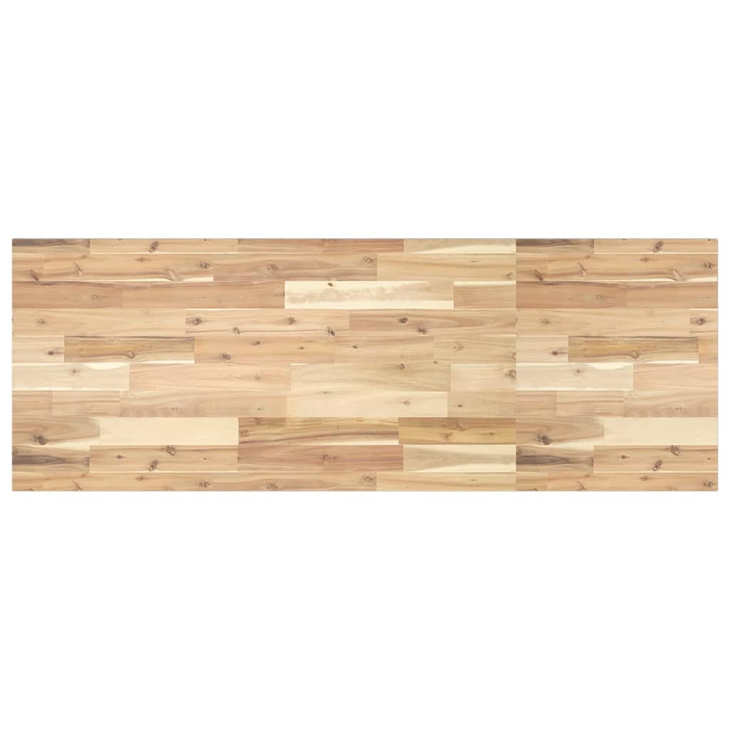 Wastafelblad 160x50x2 cm onbehandeld massief acaciahout – afbeelding 1