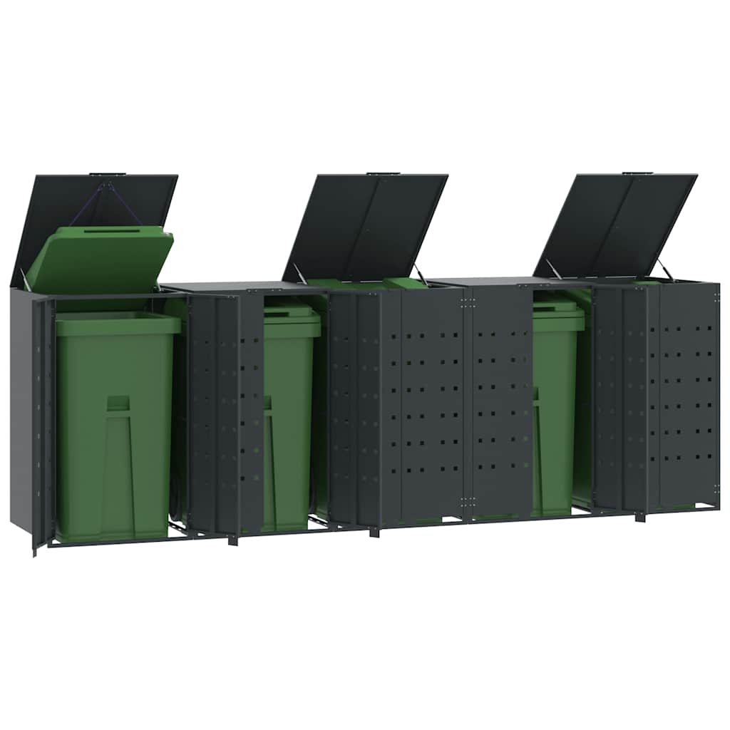 Containerberging 5 containers 345x79x117 cm staal antraciet