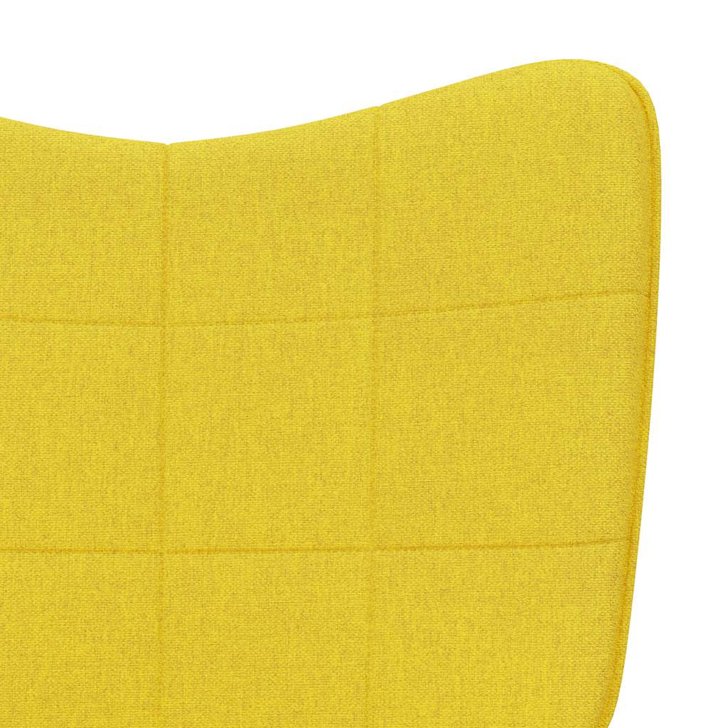 Schommelstoel stof mosterdgeel – afbeelding 6