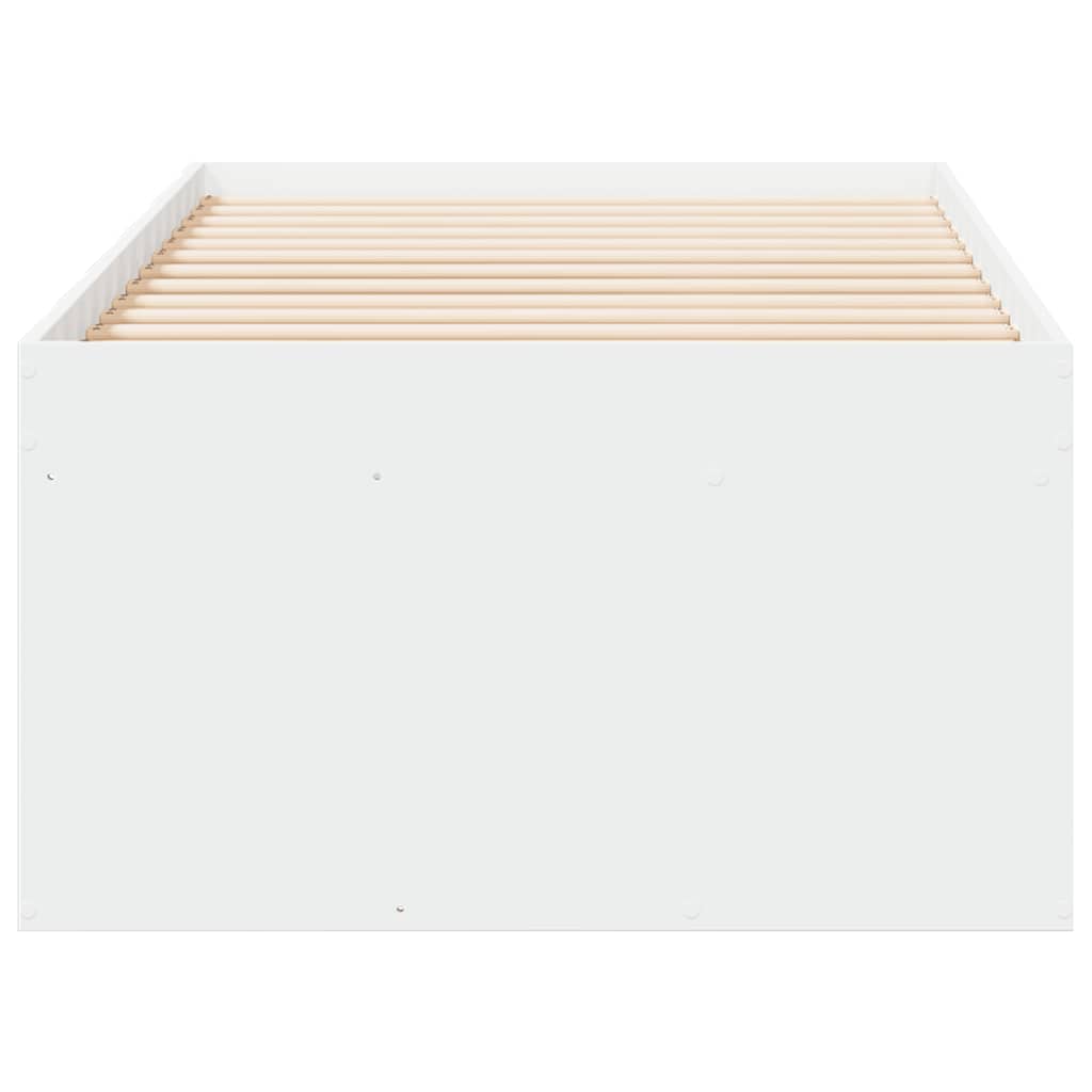 Slaapbank met lades zonder matras 100x200 cm wit – afbeelding 5