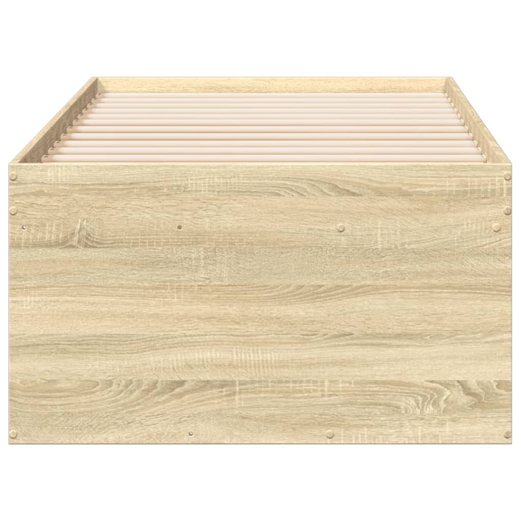 Slaapbank met lades zonder matras 100x200cm sonoma eikenkleurig – afbeelding 5