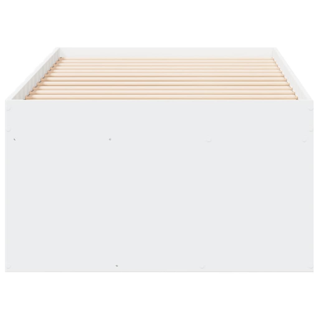 Slaapbank met lades zonder matras 90x200 cm wit – afbeelding 5