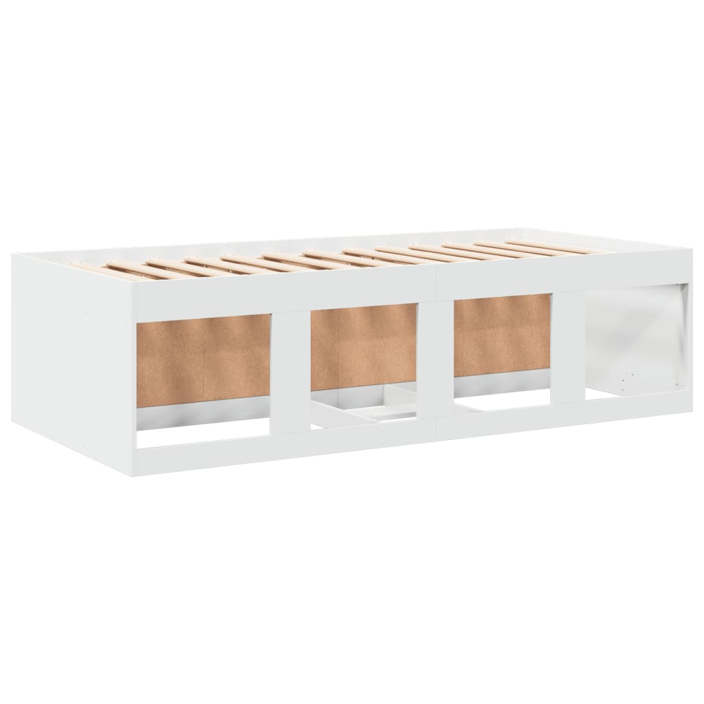 Slaapbank met lades zonder matras 90x200 cm wit – afbeelding 6