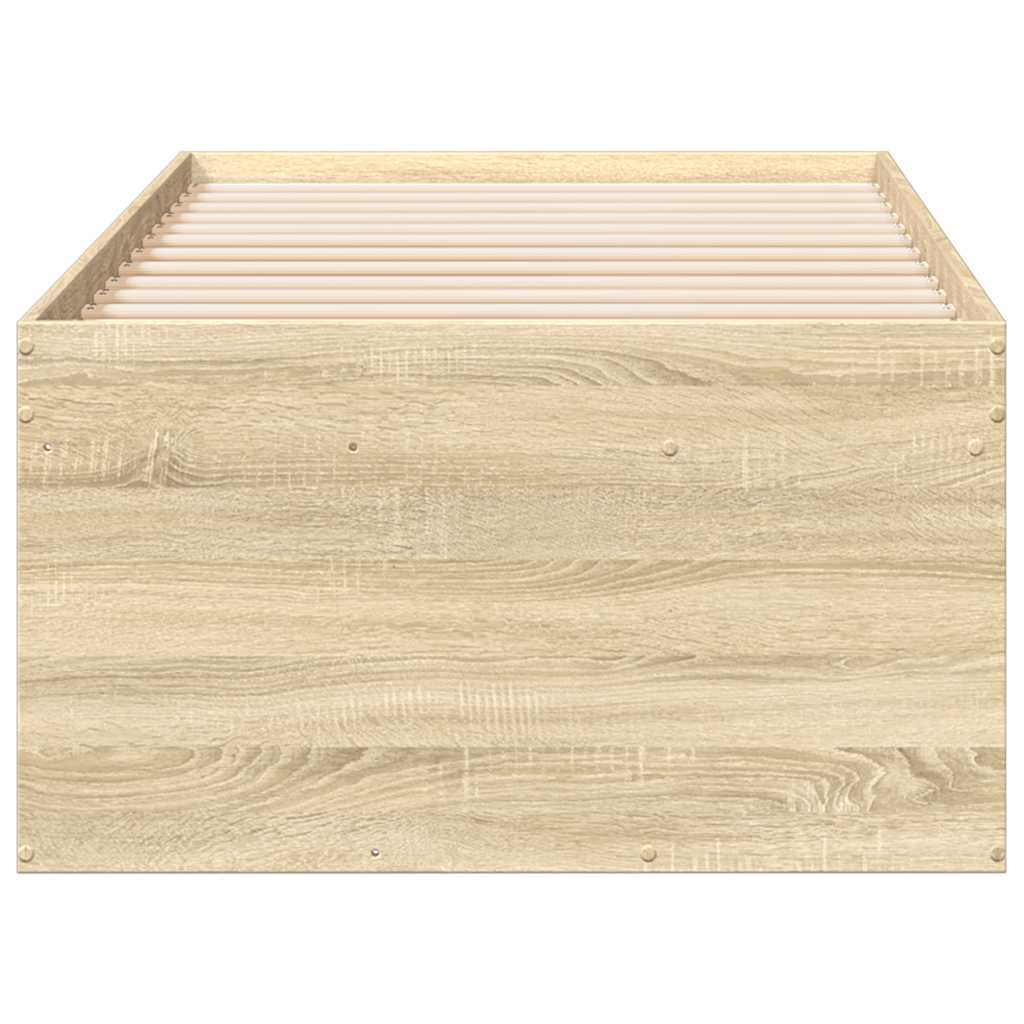Slaapbank met lades zonder matras 90x190 cm sonoma eikenkleurig – afbeelding 5