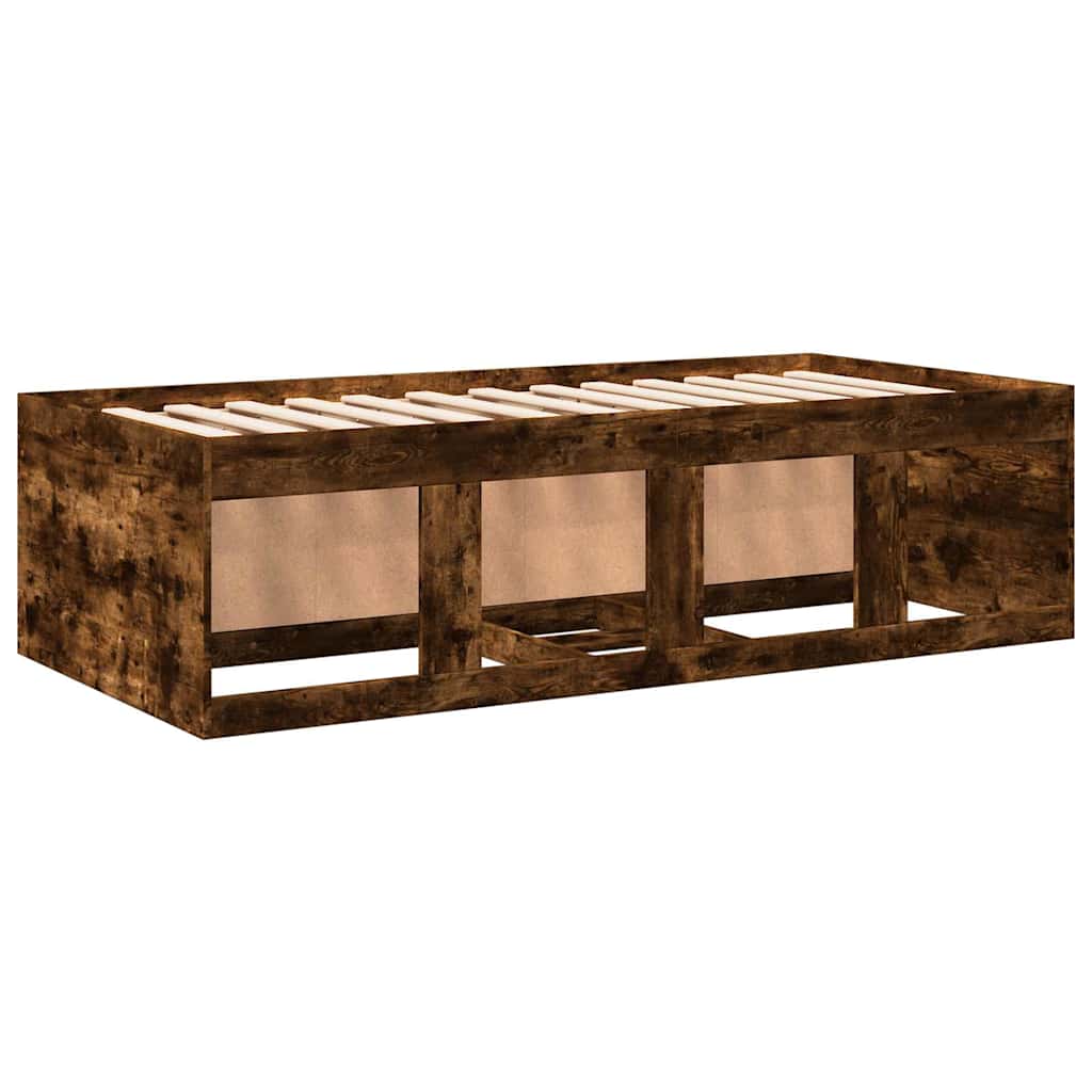Slaapbank met lades zonder matras 90x190 cm gerookt eikenkleur – afbeelding 6