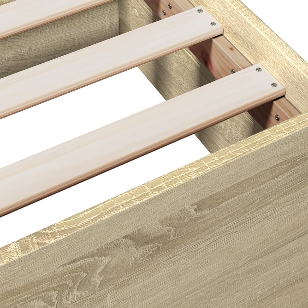 Bedframe met lades bewerkt hout sonoma eikenkleurig 140x200 cm – afbeelding 9