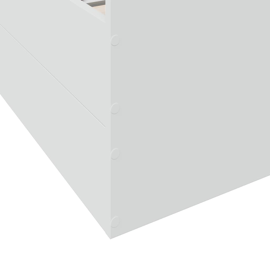 Bedframe met lades bewerkt hout wit 120x200 cm – afbeelding 8