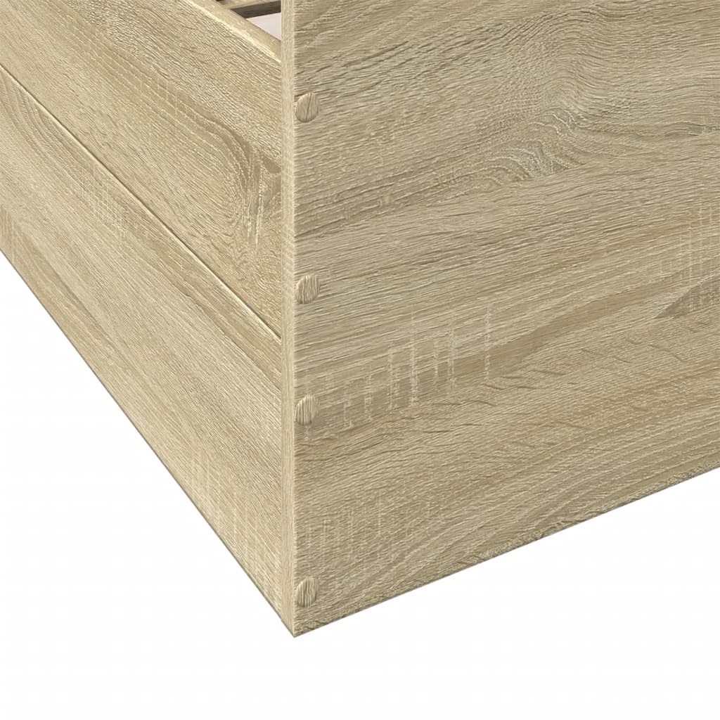 Bedframe met lades bewerkt hout sonoma eikenkleurig 100x200 cm – afbeelding 8