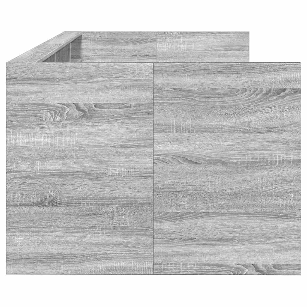 Slaapbank met lades zonder matras 90x200 cm grijs sonoma eiken – afbeelding 5