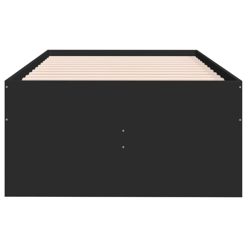 Slaapbank met lades zonder matras 90x190 cm zwart – afbeelding 5