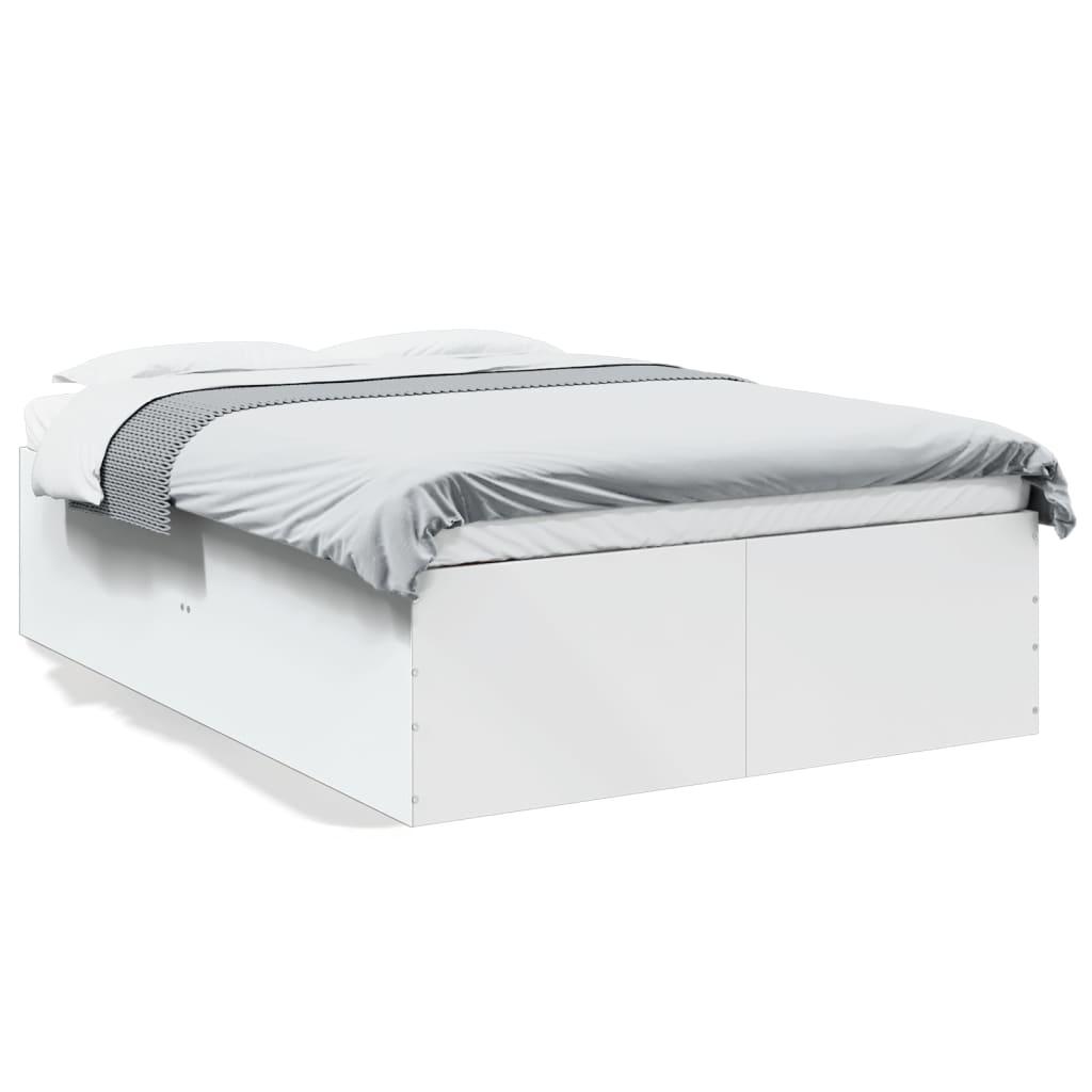 Bedframe LED massief hout wit 120x200 cm – afbeelding 2