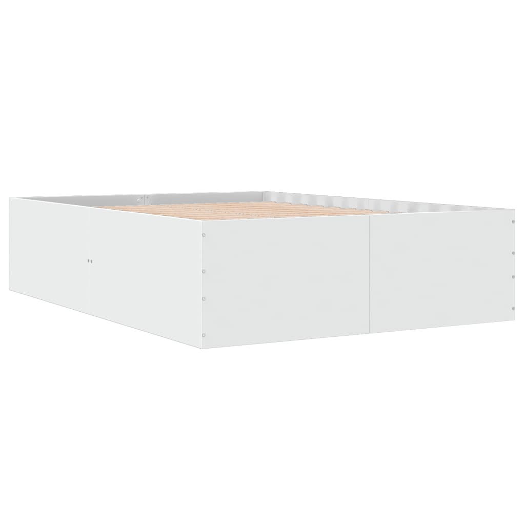 Bedframe LED massief hout wit 120x200 cm – afbeelding 6