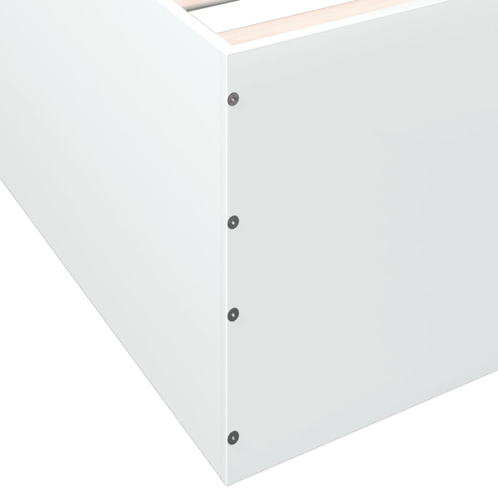 Bedframe LED massief hout wit 120x200 cm – afbeelding 8