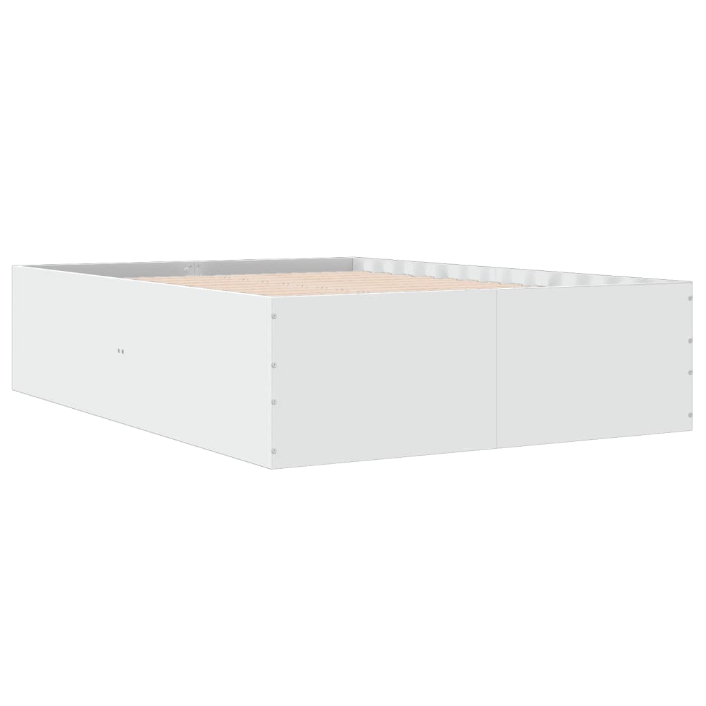 Bedframe bewerkt hout wit 120x190 cm – afbeelding 6