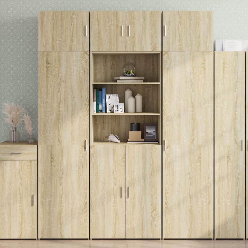 Hoge kast 70x42,5x185 cm bewerkt hout sonoma eikenkleurig