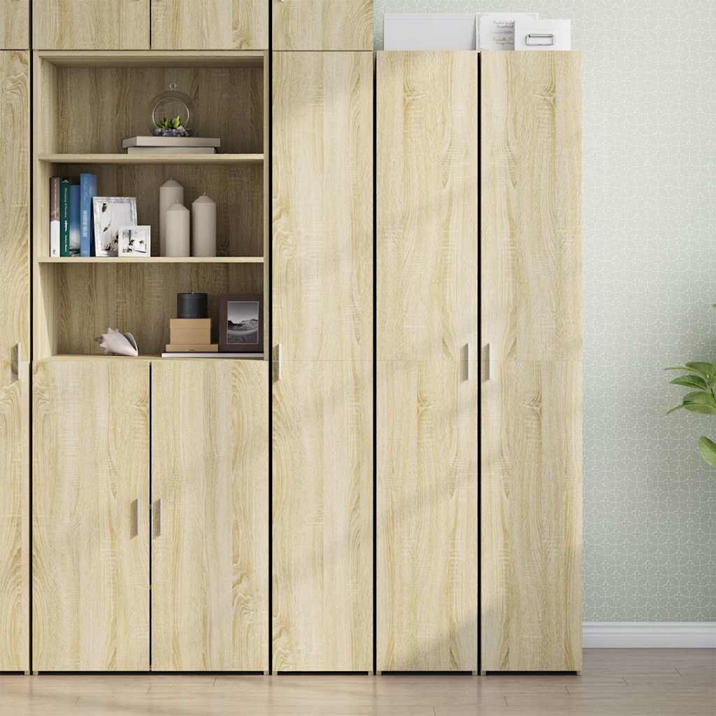 Hoge kast 30x42,5x185 cm bewerkt hout sonoma eikenkleurig