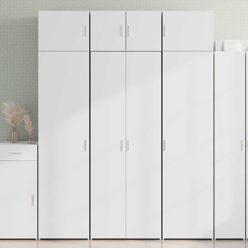 Hoge kast 70x42,5x185 cm bewerkt hout wit
