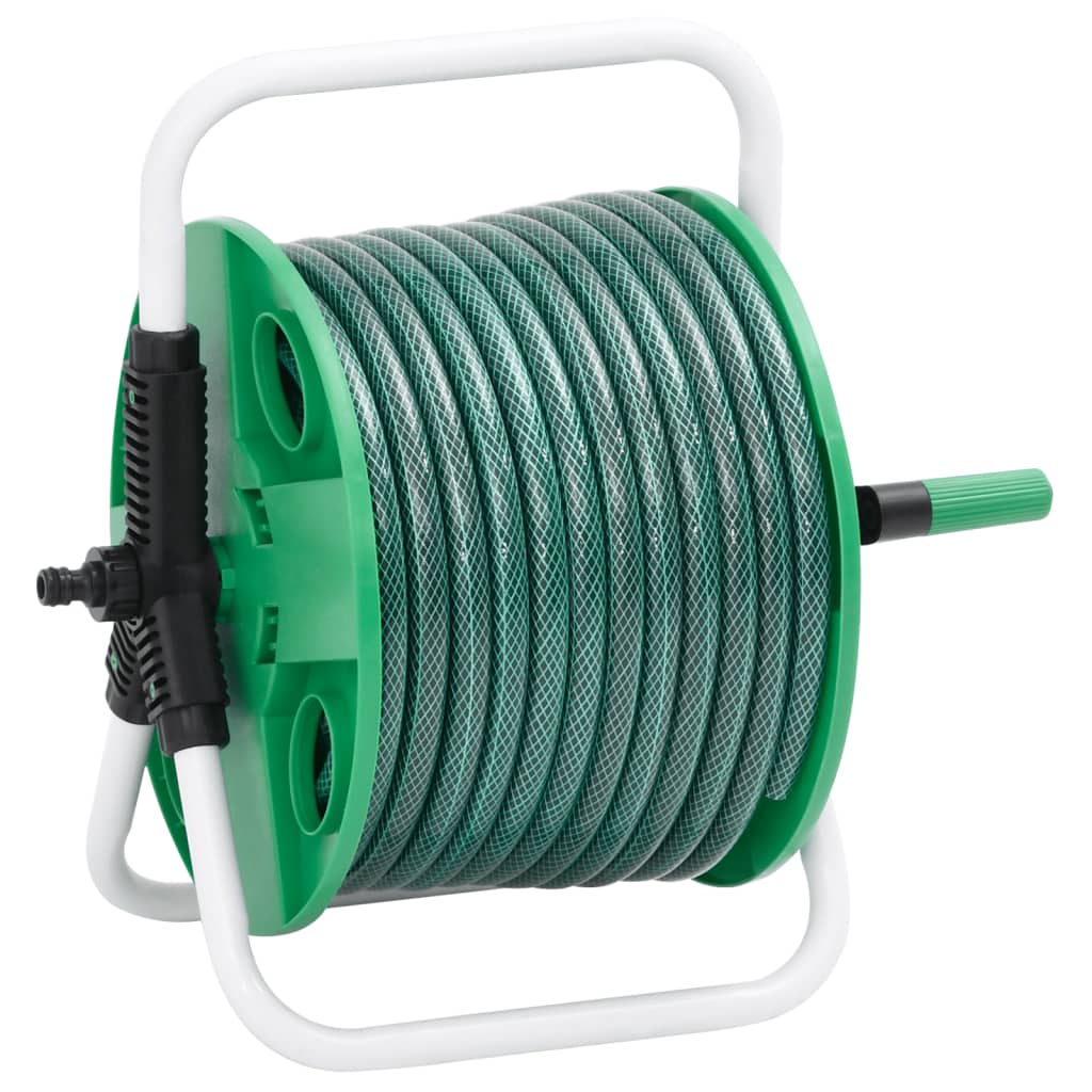 Slanghaspel vrijstaand met 20 m slang PVC groen