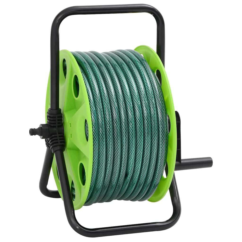 Slanghaspel met slangkoppelset 0,5" 20 m vrijstaand PVC groen