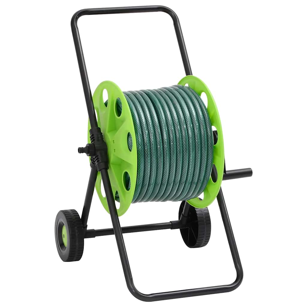 Slanghaspelkar en slangkoppelset 0,75" staand 20 m PVC groen
