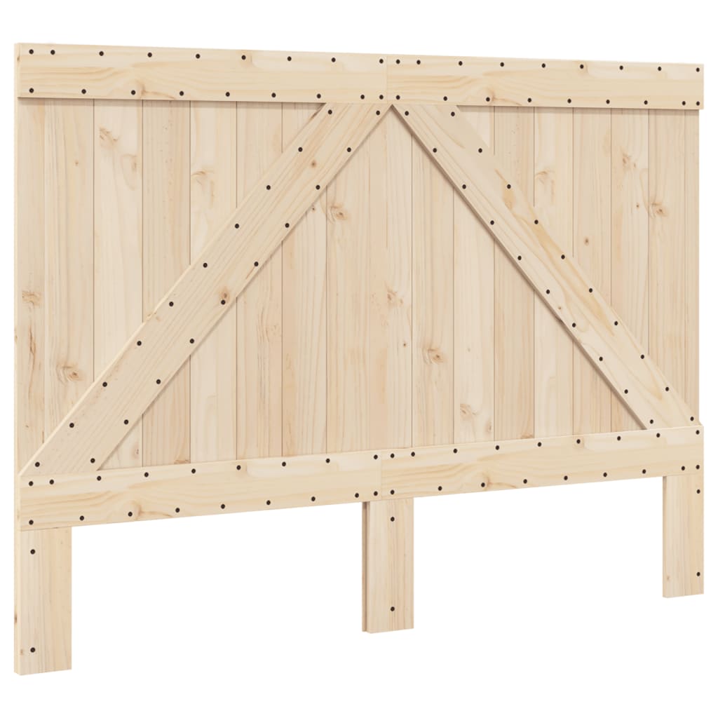 Bedframe met hoofdbord massief grenenhout wit 140x200 cm – afbeelding 6