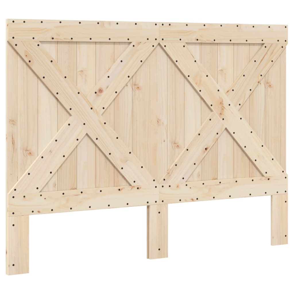 Bedframe met hoofdbord massief grenenhout wit 140x200 cm – afbeelding 6