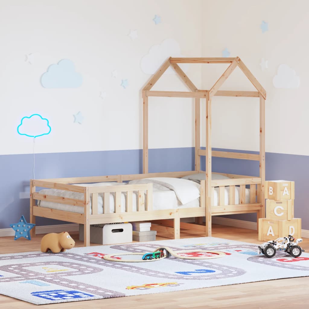 Bedframe met huisje massief grenenhout 100x200 cm – afbeelding 1